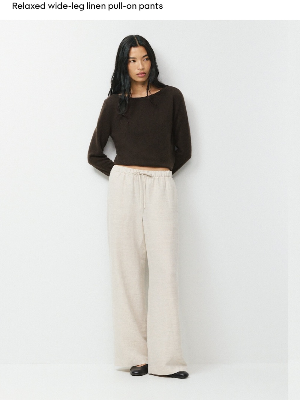 Aritzia CruiseLinen Lodge Pant Size Medium, Regular Length — Undyed Ecru